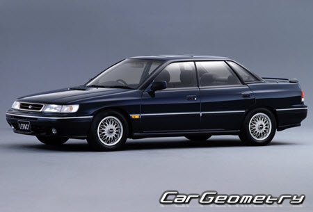 Subaru Legacy (BC BF) 1990-1994 Body dimensions