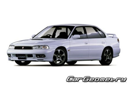 Subaru Legacy (BD BG) 1994-1999 Body dimensions