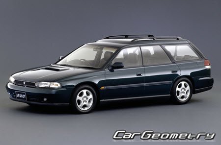 Subaru Legacy (BD BG) 1994-1999 Body dimensions