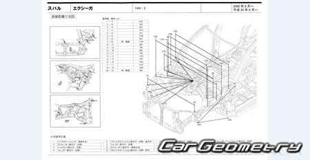 Subaru Exiga (YA4 YA5) 2008–2015 (RH Japanese market) Body dimensions