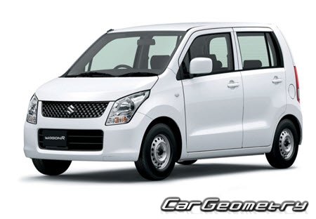 Suzuki Wagon R (MH23S) 2008-2012 Body dimensions