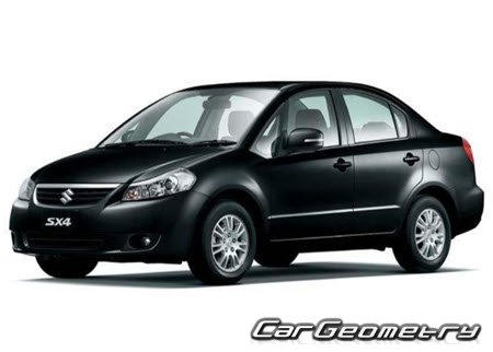 Suzuki SX4 (YC11S) 2007-2014 Body dimensions