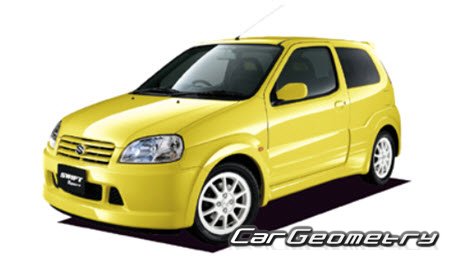 Suzuki Swift Sport (HT81) 2003-2004 Body dimensions