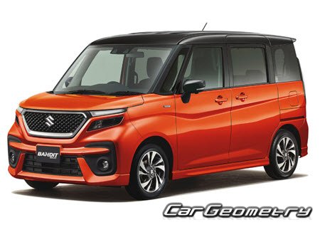 Suzuki Solio Bandit (MA27S MA37S) 2020-2025 Body dimensions