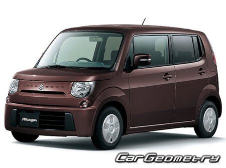 Suzuki MR Wagon (MF33S) 2011–2016 Body dimensions