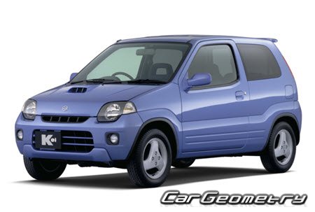 Suzuki Kei (HN11S HN21S HN22S) 1998-2006 Body dimensions