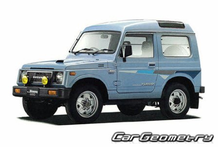 Suzuki Jimny (JA11C JA11V) 1990–1995 Body dimensions