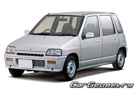 Suzuki Alto & Fronte (11S 11V) 1988-1990 Body dimensions