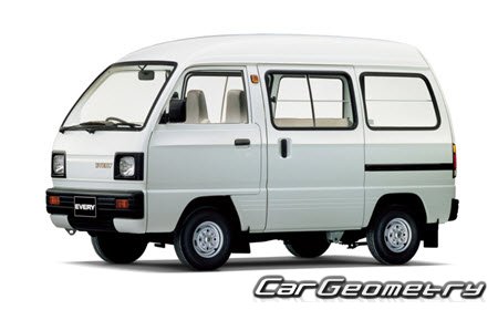 Suzuki Every & Carry Van 1985-1990 Body dimensions