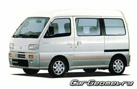 Suzuki Every (DE51V DF51V) 1991-1998 Body dimensions