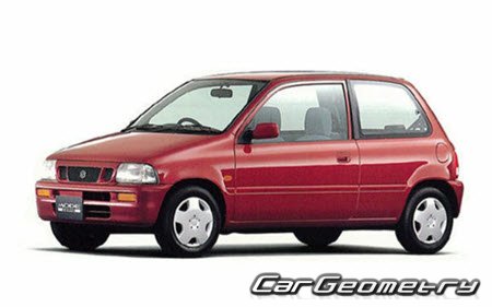 Suzuki Cervo 1990-1998 Body dimensions