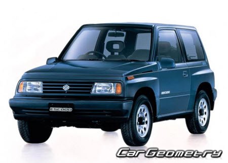 Suzuki Escudo (TA01) 1988-1994 Body dimensions