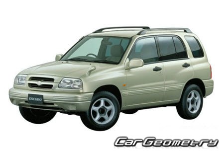 Suzuki Escudo 1997–2005 Body dimensions