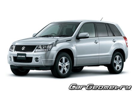 Suzuki Escudo (TD54W TD94W) 2005-2014 Body dimensions