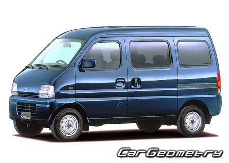 Mazda Scrum Van & Truck 1999-2005 Body dimensions