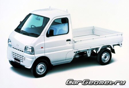 Mazda Scrum Truck 1999-2005 Body dimensions