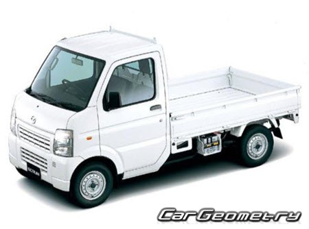 Mazda Scrum Truck (DG63T) 2002-2013 Body dimensions