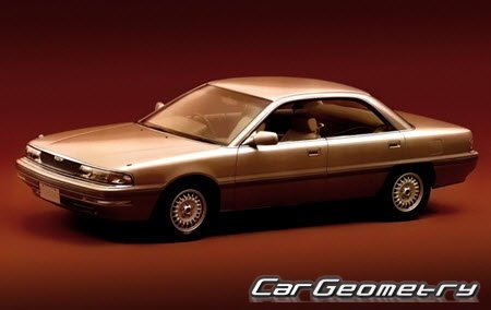 Mazda Persona & Eunos 300 (MA) 1988-1991 Body dimensions