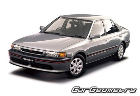 Mazda Familia & Eunos 100 (BG) 1989-1994 Body dimensions