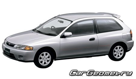 Mazda Familia (BH) 1996-1998 Body dimensions