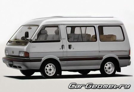 Mazda Bongo (SS) 1983-1995 Body dimensions