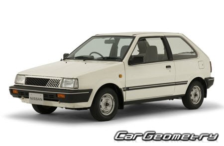 Nissan March (K10) 1982-1991 Body dimensions