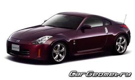 Nissan Fairlady Z (Z33 HZ33) 2002-2008 Body dimensions