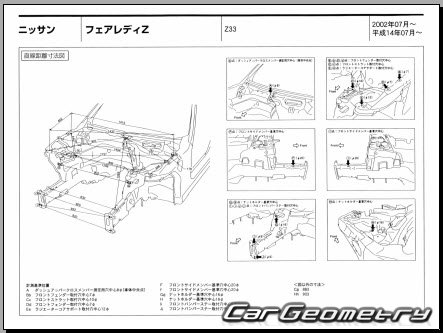 Nissan Fairlady Z (Z33 HZ33) 2002-2008 (RH Japanese market) Body dimensions