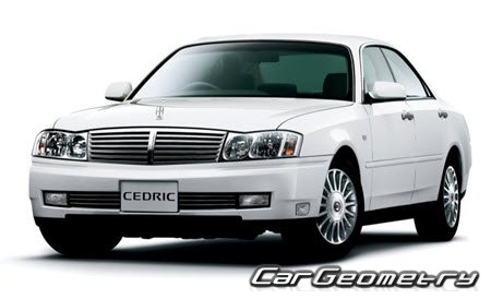 Nissan Cedric (Y34) 1999-2004 Body dimensions