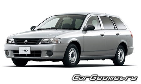 Nissan AD (Y11) 1999–2005 Body dimensions