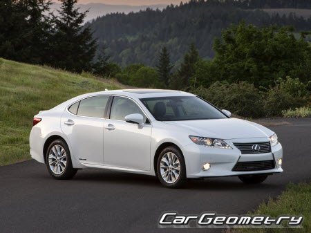 Lexus ES300h (AVV60) 2012-2015 Body dimensions