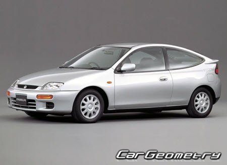 Mazda Familia 3DR Hatchback (BH) 1994-1996 Body dimensions