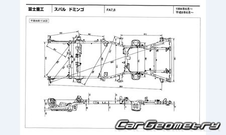 Subaru Domingo (FA7 FA8) 1994-1998 (RH Japanese market) Body dimensions