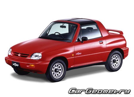 Suzuki X-90 (LB11S) 1994-1998 Body dimensions