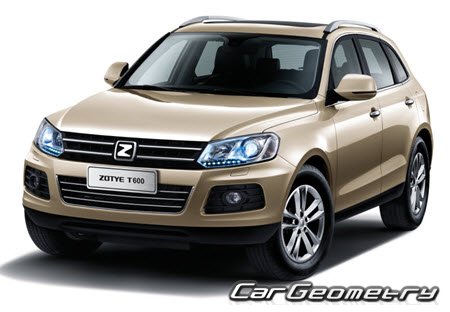 Zotye T600 2014-2019 Body dimensions