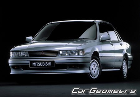 Mitsubishi Eterna & Galant (E31A E32A E33A E34A E35A 37A E38A E39A) 1987–1992 Body dimensions