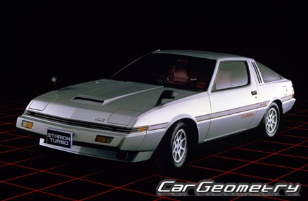 Mitsubishi Starion (A182A, A183A, A187A) 1982-1988 Body dimensions