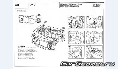 Mitsubishi Libero (CB CD) 1992-2002 (RH Japanese market) Body dimensions