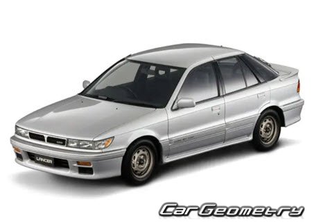 Mitsubishi Lancer & Mirage 1988-1991 Body dimensions