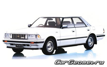 Toyota Crown (S120) 1983-1987 Body dimensions