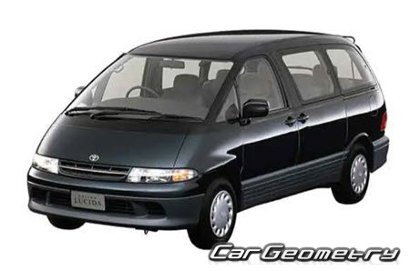 Toyota Estima Emina & Lucida 1992-1999 Body dimensions