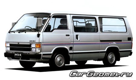 Toyota Hiace 1982-1989 Body dimensions