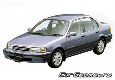 Toyota Corsa & Corolla II & Tercel (EL40) 1990-1994 Body dimensions