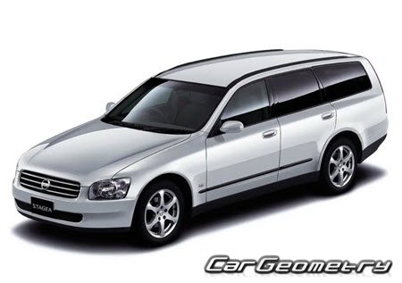 Nissan Stagea (M35) 2001-2007 Body dimensions