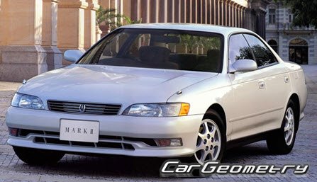 Toyota Mark II (X90) 1992-1996 Body dimensions