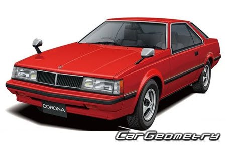 Toyota Corona (T140) 1982-1987 Body dimensions