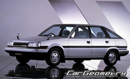 Toyota Corona FF (T150) 1983-1987 Body dimensions