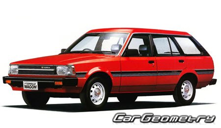 Toyota Corolla Wagon (E70) 1979-1987 Body dimensions