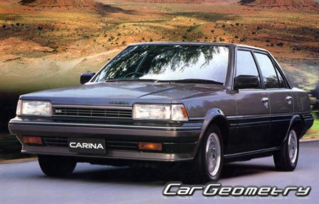 Toyota Carina FF & ED (T150 T160) 1985-1989 Body dimensions