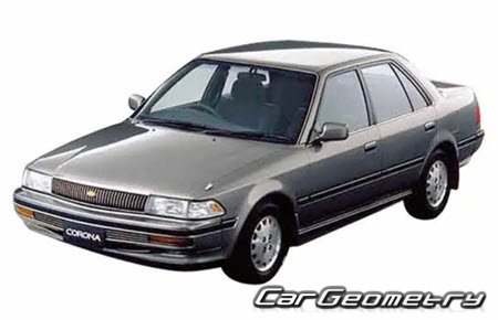 Toyota Carina & Corona (T170) 1988-1992 Body dimensions